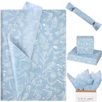 Papel de seda Bolsome Blue Wildflower 100 folhas 50x35cm