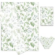 Papel de Seda con Diseño Acuarela de Hojas Verdes x100 Papel de Seda con Diseño Acuarela de Hojas Verdes x100