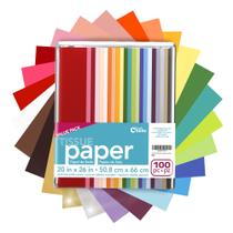 Papel de seda Craft Craze 100 folhas, 25 cores variadas, 50x65cm Papel de seda Craft Craze 100 folhas, 25 cores variadas, 50x65cm