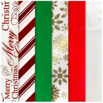 Papel de seda de Natal K-Kraft 102 folhas, vermelho, verde, ouro, 51 cm Papel de seda de Natal K-Kraft 102 folhas, vermelho, verde, ouro, 51 cm