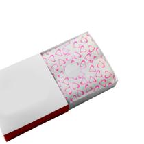 Papel De Seda Decorada Aniversário Coração 200 Folhas 25x50 Cor:Branco e Rosa Papel De Seda Decorada Aniversário Coração 200 Folhas 25x50 Cor:Branco e Rosa