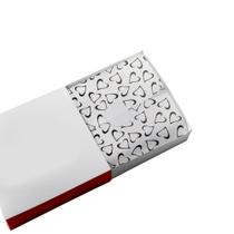 Papel De Seda Decorada Aniversário Coração 400 Folhas 25x50 Cor:Branco e Preto Papel De Seda Decorada Aniversário Coração 400 Folhas 25x50 Cor:Branco e Preto