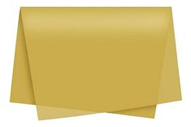 Papel de Seda Dourado 48x60 - 100 Unidades - SacolasBR
