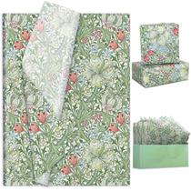 Papel de seda Jarthena AMCS Vintage Floral Green 35x50cm 100 folhas