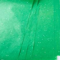 Papel de seda MR FIVE 30 folhas verde com glitter 50x70cm
