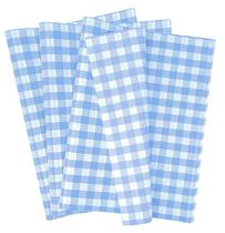 Papel de seda MUNILAIL Gingham Azul claro/Branco 50x35cm 100s