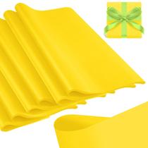 Papel de seda Qilery 500 folhas 38x50cm Amarelo sem ácido