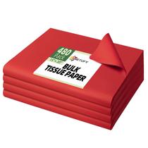 Papel de seda Simetufy Red 480 folhas 38x50cm para sacolas de presente