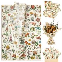 Papel de seda SUMMORO Floral Vintage Wildflowers 100 folhas