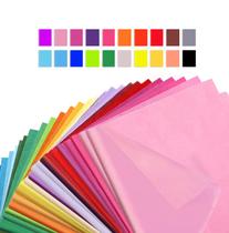 Papel de seda YE GIVING 20x26cm, 100 folhas, pacote de 25 cores