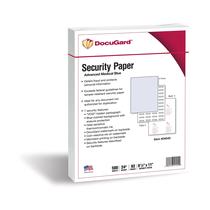 Papel de segurança DocuGard Medical 24 libras 8,5 x 11 azul 500 folhas