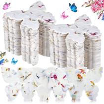 Papel de semente plantável em forma de borboleta de flores silvestres, 50 unidades