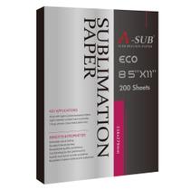 Papel de sublimação A-SUB 8,5x11 polegadas 200 folhas 125g