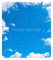 Papel De Teto Céu Azul Nuvem Branca Dia Manhã 3,5M Rof08