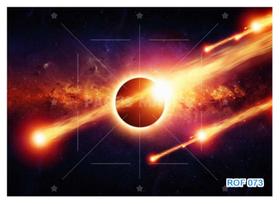 Papel De Teto Céu Espaço Eclipse Sol Lua Luz 3,5M Rof73 - Você Decora