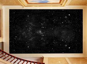 Papel De Teto Céu Espaço Estrelas Galáxias 3,5M Rof62