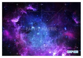 Papel De Teto Céu Espaço Estrelas Galáxias 3,5M Rof65