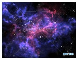 Papel De Teto Céu Espaço Estrelas Galáxias 3,5M Rof68