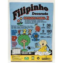 Papel decorado visual 2 180g Filipinho 7 cores com 36 folhas