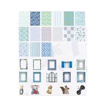 Papel Decorativo DIY Em Material Misto Com Relevo 45 Peças Saco Série Mr. Paper Garden Post Office