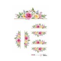 Papel Decoup. 3080 Moldura Flores I