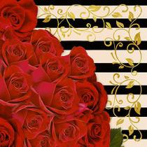 Papel Decoupage Adesiva 20x20 Rosas Da20-069 - Litoarte