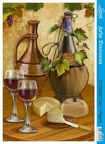 Papel Decoupage Arte Francesa Vinho e Queijo AF-211 31,1x21,1cm Litoarte