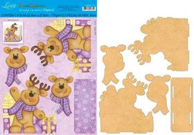 Papel Decoupage com Madeira DMEN 021 - Porta Guardanapo Urso Papel Decoupage com Madeira DMEN 021 - Porta Guardanapo Urso