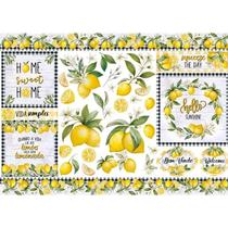 Papel Decoupage Limões Hello Sunshine Kit 5 Un. Pd-1087 34,3x49 Litoarte