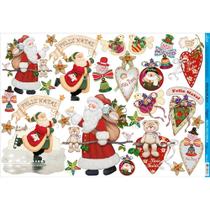 Papel Decoupage Natal Litoarte PDN - 113 - Papais Noéis 50 X 34,3cm Papel Decoupage Natal Litoarte PDN - 113 - Papais Noéis 50 X 34,3cm