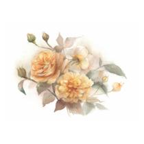 Papel Decoupage OPAPEL 30x45 2398 Flor Rosas Amarelas - OPA Criando Arte