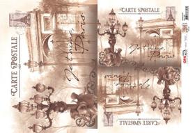 Papel Decoupage Opapel 30x45cm 2478 - Cidades Paris Opa