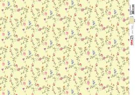 Papel Decoupage Opapel 30x45cm 2479 - Estampa Flores Micro Ii Opa