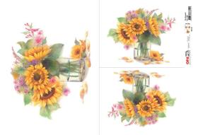 Papel Decoupage Opapel 30x45cm 2482 - Flor Girassol I Opa Papel Decoupage Opapel 30x45cm 2482 - Flor Girassol I Opa
