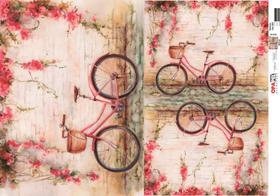 Papel Decoupage Opapel 30x45cm 2521 - Bicicleta Opa