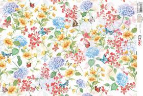 Papel Decoupage Opapel 30x45cm 3185 Estamparia Flores Diversas I Opa
