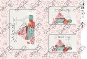 Papel Decoupage Opapel 30x45cm Cupcake 2375 Opa