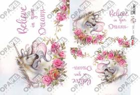 Papel Decoupage Opapel 30x45cm Unicornio 2384 Opa