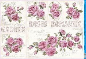 Papel Decoupage PD-896 Rosas 34,3x49 - Litoarte