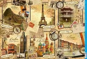 Papel Decoupage PD-982 Vintage Paises 34,3x49 - Litoarte Papel Decoupage PD-982 Vintage Paises 34,3x49 - Litoarte