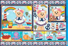 Papel Decoupage Pd-983 Ursinha Marinheira 34,3x49 - Litoarte