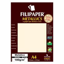 Papel Dourado Metálico A4 210x297mm 180g Filipaper 15 Folhas