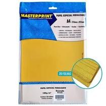 Papel dourado perolizado/artesanato 180g a4 - 20 fls