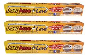 Papel Dover Assaleve Antiaderente 30cm X 3m Kit 3 Un Cozinha Alimento Não Gruda Forno Frigideira