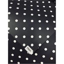 Papel dupla face preto/bolas brancas VMP 48X66cm