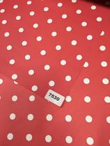 Papel dupla face vermelho/bolas brancas VMP 48X66cm