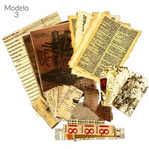 Papel e Adesivos Scrapbook Vintage Journal 67 Peças