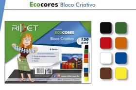 Papel Ecocores Criativo A4 21x30cm 32 folhas 08 Cores - Novaprint/RIDET