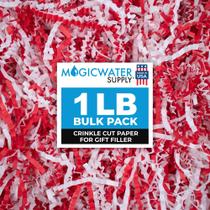 Papel enrugado MagicWater 1LB vermelho e branco Filler