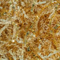 Papel enrugado para cestas de presentes MagicWater 1 kg de baunilha e ouro